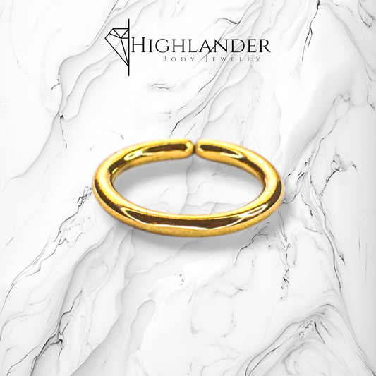 Gold Plain Bendable Septum Ring