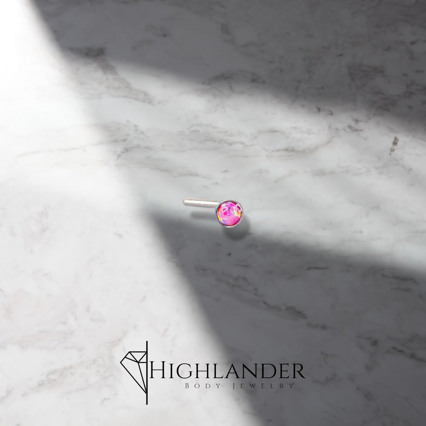 Pink Opal Nose Stud