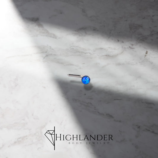 Blue Opal Nose Stud