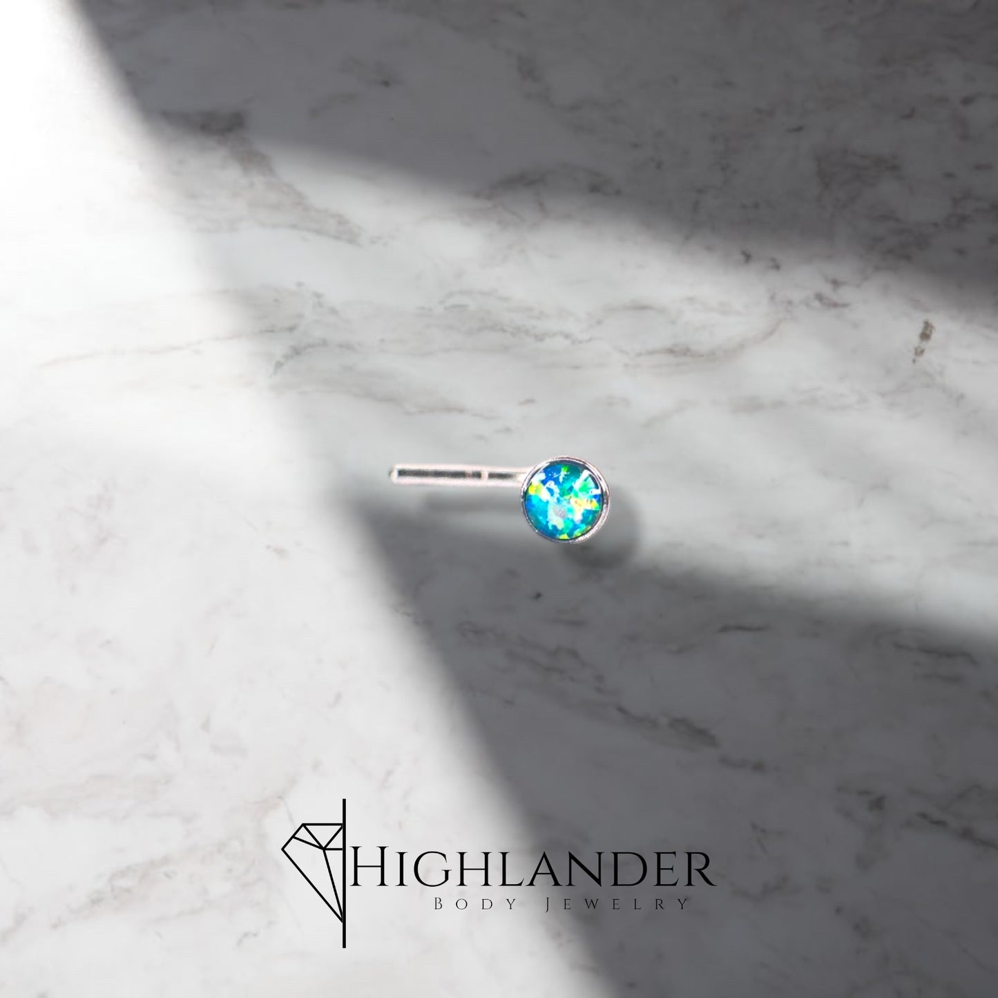 Green Opal Nose Stud