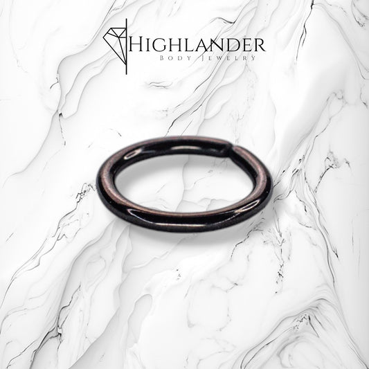 Black Plain Bendable Septum Ring