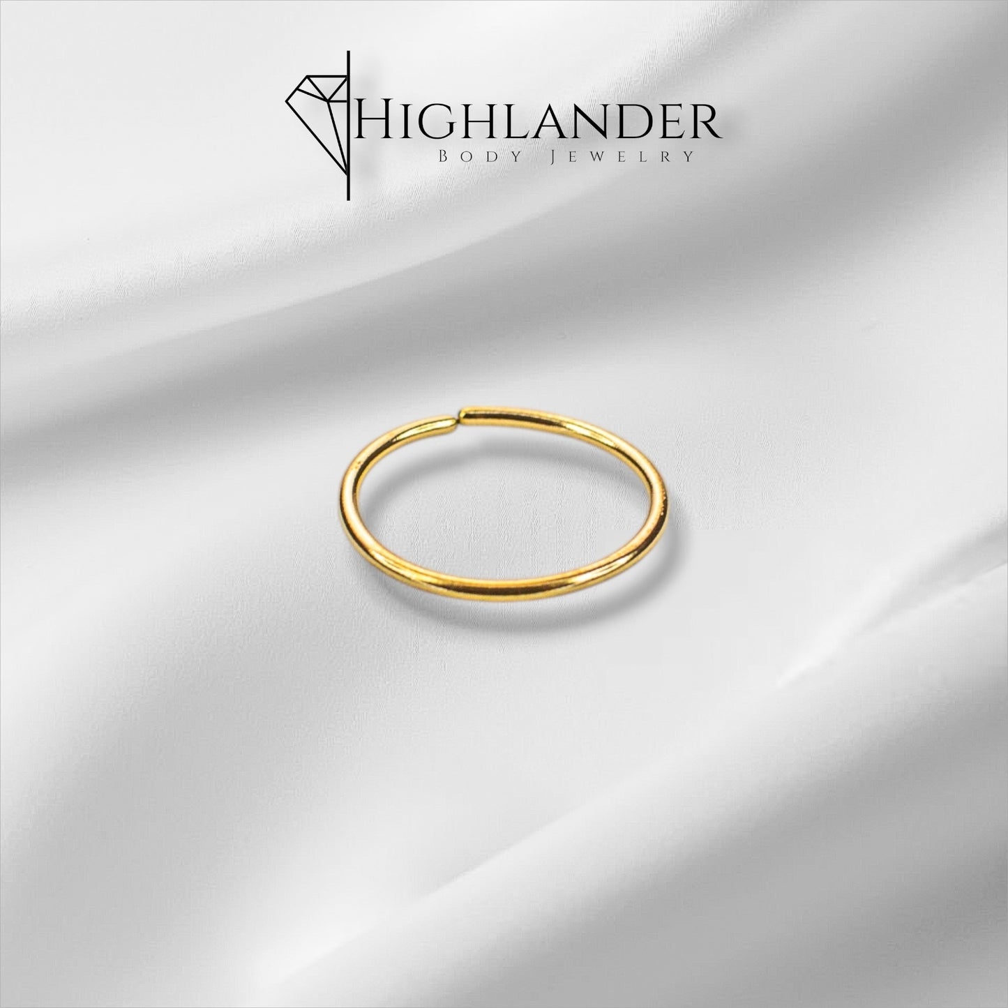 Gold Nose Hoop 10mm