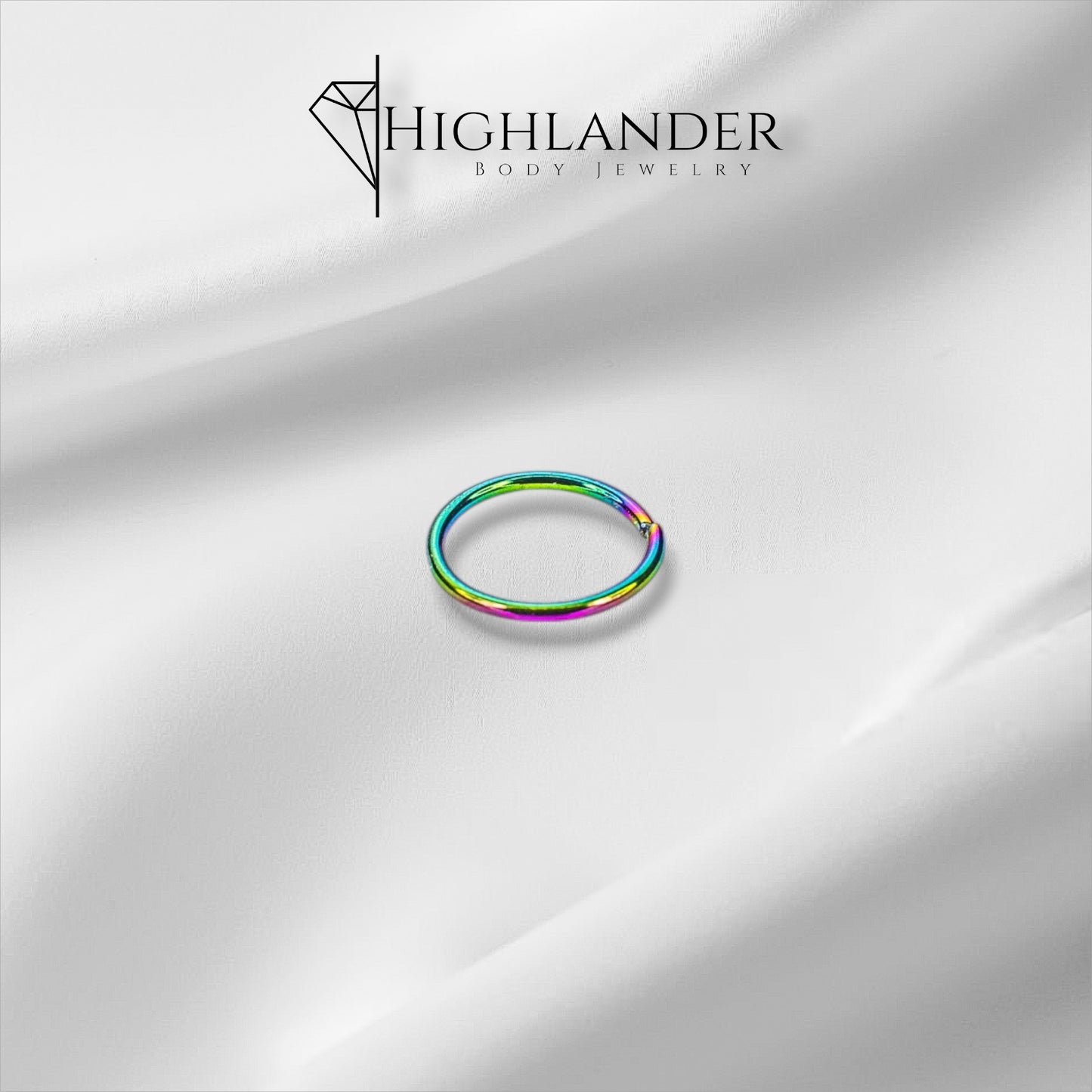 Rainbow Nose Hoop 8mm