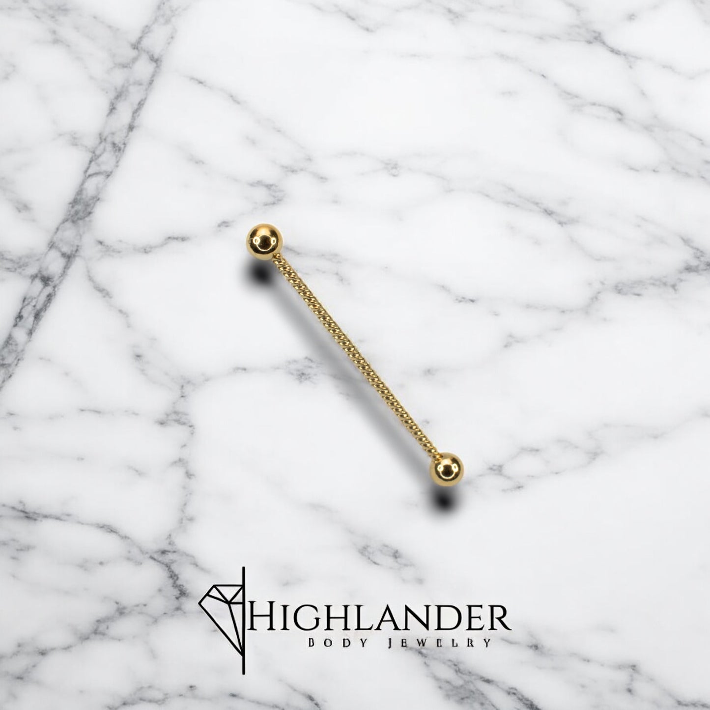 Gold Twisted Industrial Barbell