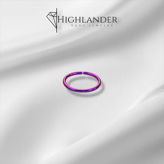 Purple Nose Hoop 8mm