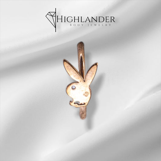 Rose Gold Bunny Nose Hoop